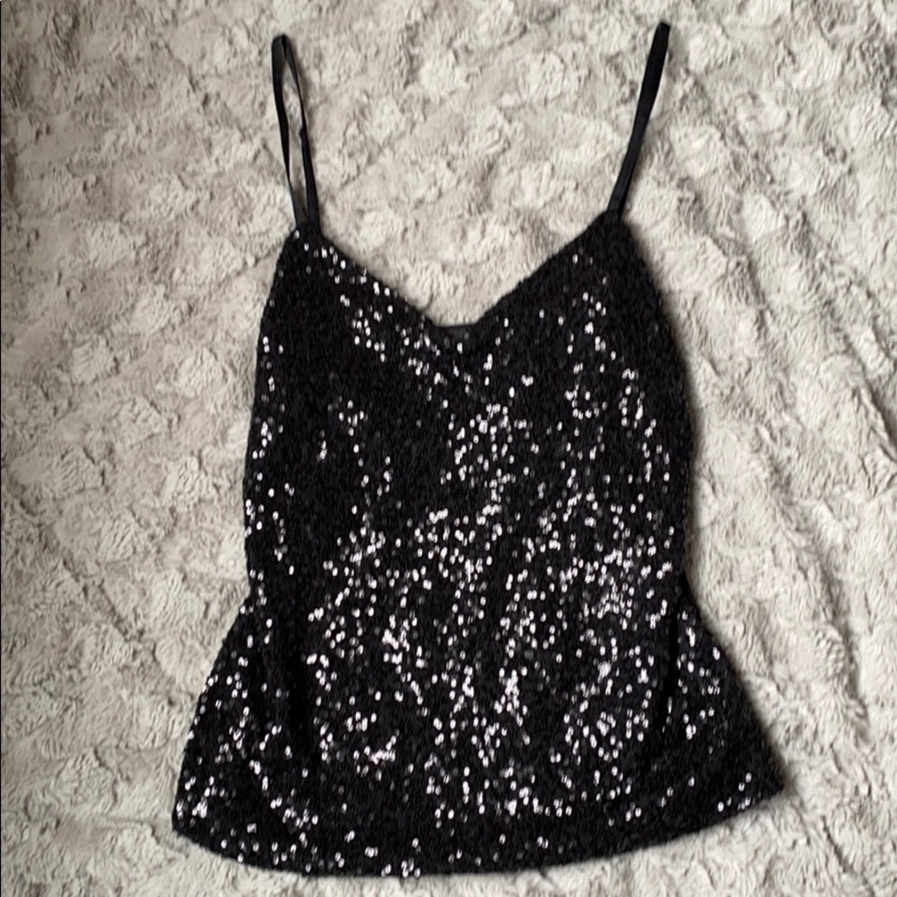 Sequence black tank top